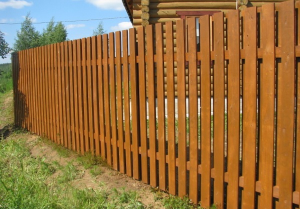 Деревянный забор для дачи штакетник